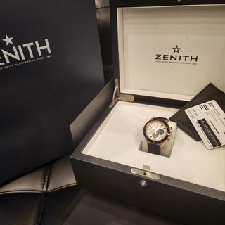 ベルト訳あり ゼニス ZENITH 03.0240.4039 クロノマスター グランドデイト 自動巻き メンズ _755345