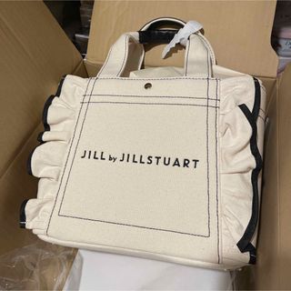 ジルスチュアート(JILLSTUART)のジルスチュアート  フリルトート　小　ホワイト(トートバッグ)