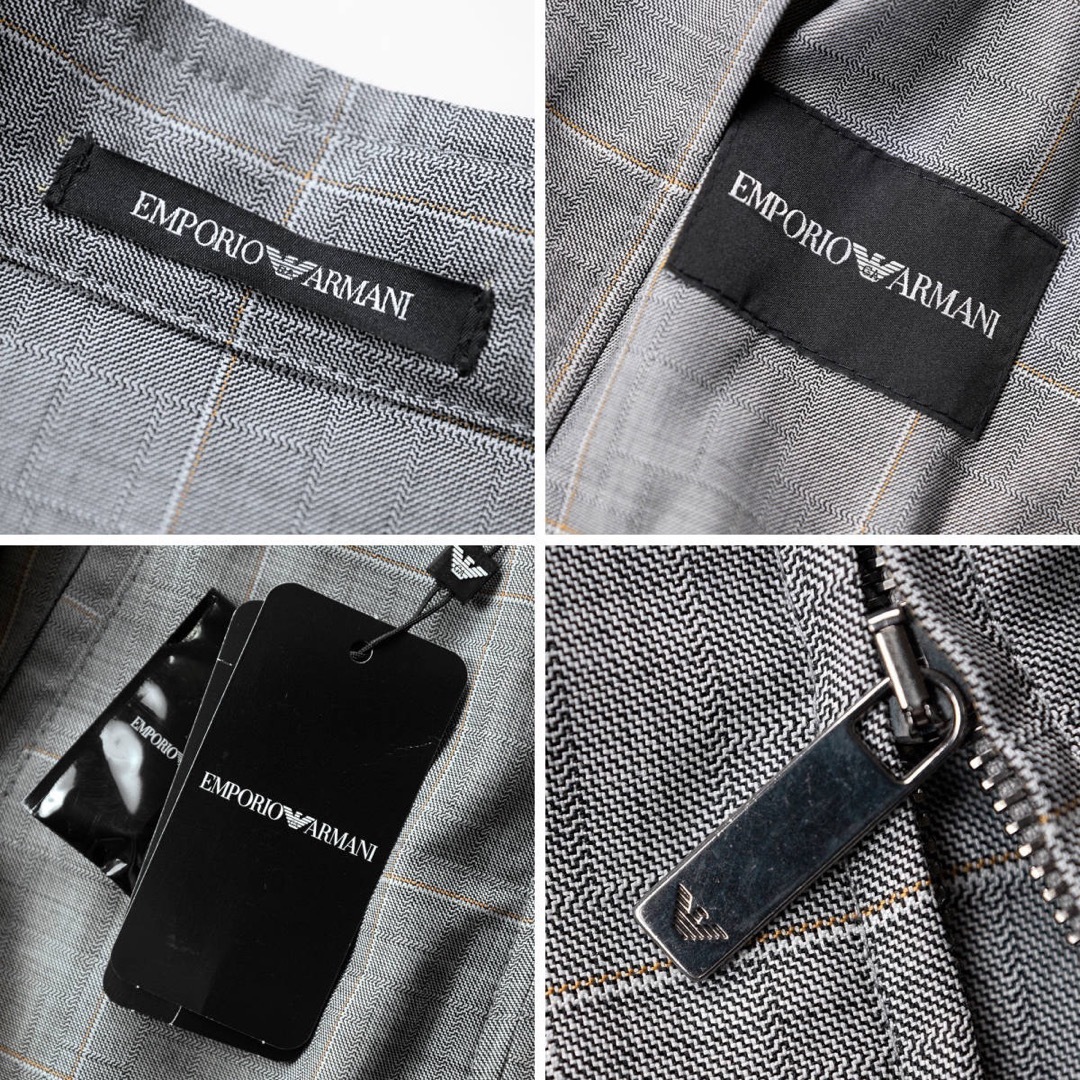 Emporio Armani(エンポリオアルマーニ)のEMPORIO ARMANIウールライダースジャケット50エンポリオアルマーニ メンズのジャケット/アウター(テーラードジャケット)の商品写真