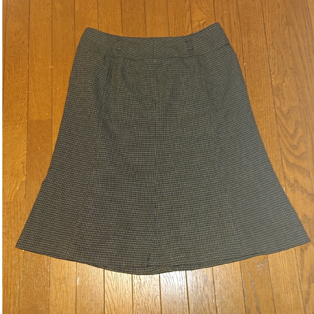 千鳥格子柄のフレアスカート レディースのスカート(ひざ丈スカート)の商品写真
