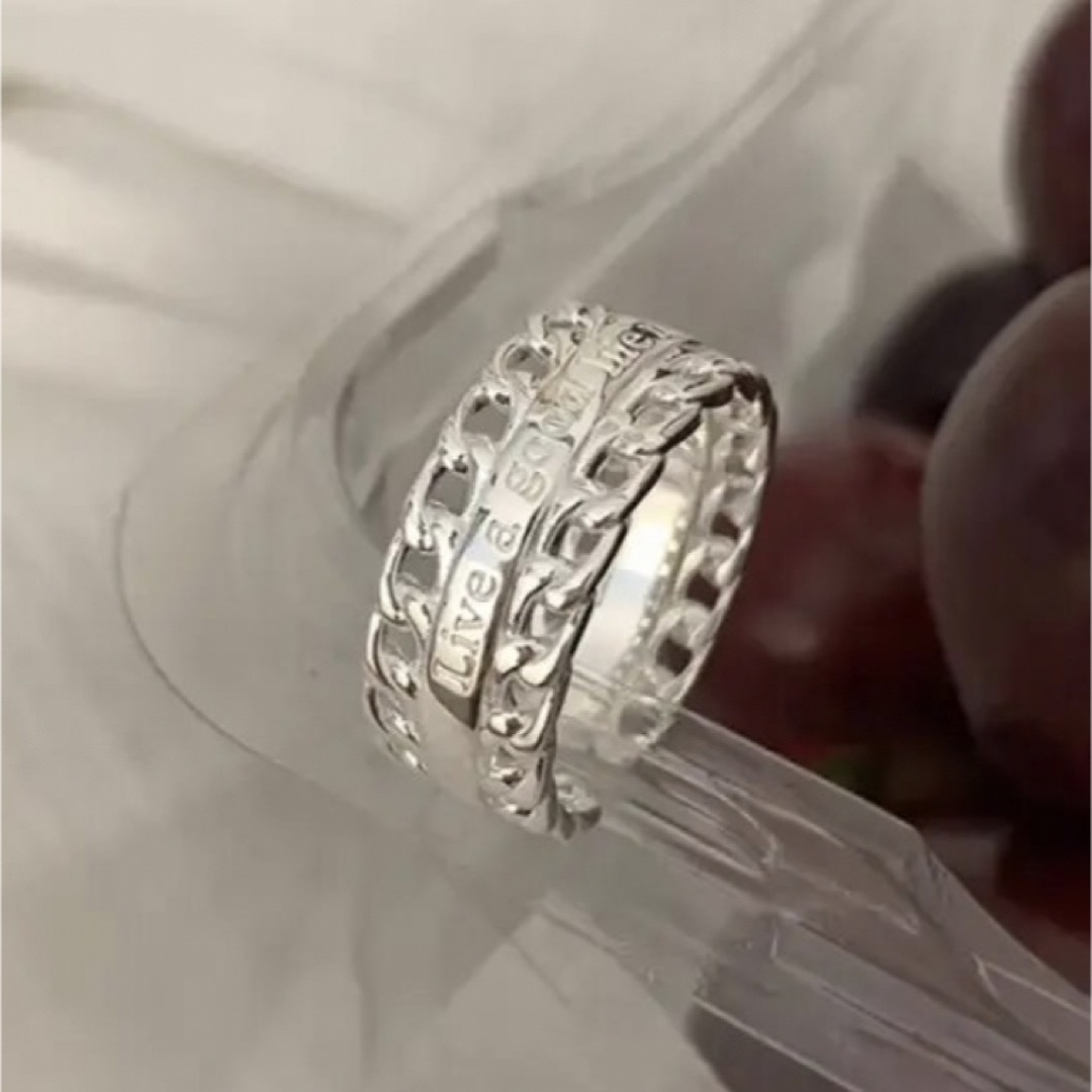 ALEXIA STAM(アリシアスタン)の【W chains ring】#075 S925 レディースのアクセサリー(リング(指輪))の商品写真