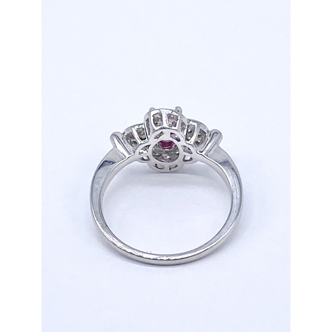 ピンクスピネル 0.80ct / ダイヤモンド計0.17ct K18WG リング レディースのアクセサリー(リング(指輪))の商品写真