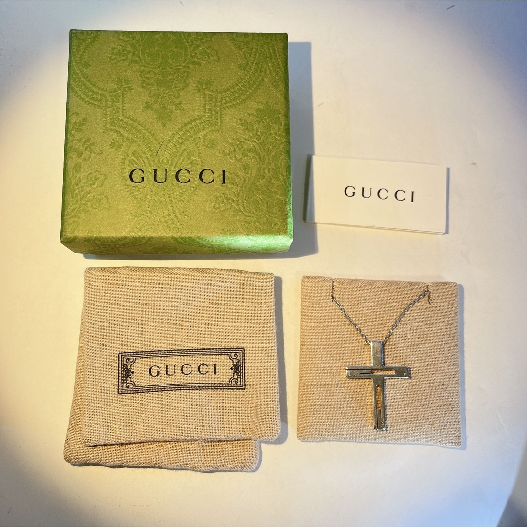 Gucci(グッチ)の268 グッチ　ブランデッドG ロゴ　クロス　ネックレス　sv925 メンズのアクセサリー(ネックレス)の商品写真