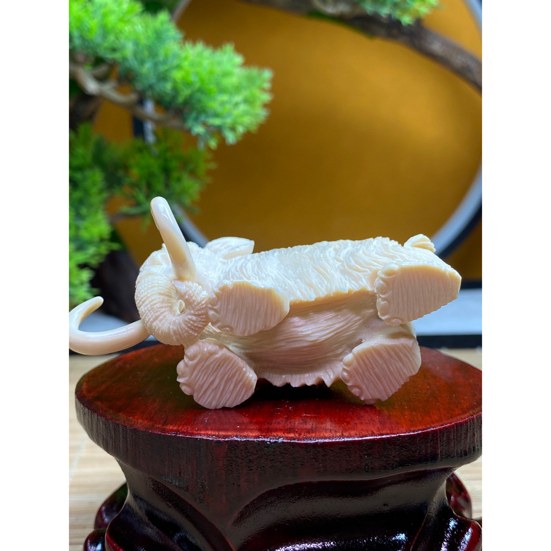 天然マンモス牙美しい手作り彫刻吉祥如意置物 天然マンモス牙美しい手作り彫刻吉祥如意置物