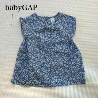 ベビーギャップ(babyGAP)のベビーギャップbabyGAP★総花柄デニムワンピース70(ワンピース)