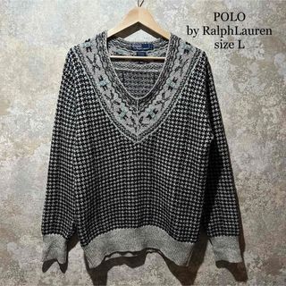 ポロラルフローレン(POLO RALPH LAUREN)のナイガイ製 POLO by RalphLauren シルク混 デザインニット(ニット/セーター)