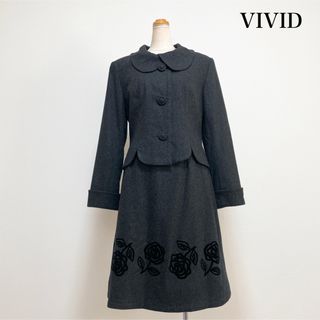 ハナエモリ(HANAE MORI)のVIVID Boutique ハナエモリ ツイードスーツ グレー セレモニー(スーツ)