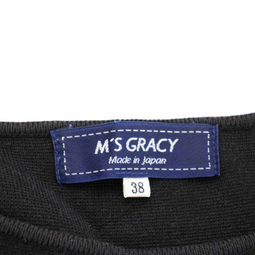 M'S GRACY(エムズグレイシー)のエムズグレイシー ニット カットソー リボン 長袖 38 M 黒 レディースのトップス(ニット/セーター)の商品写真