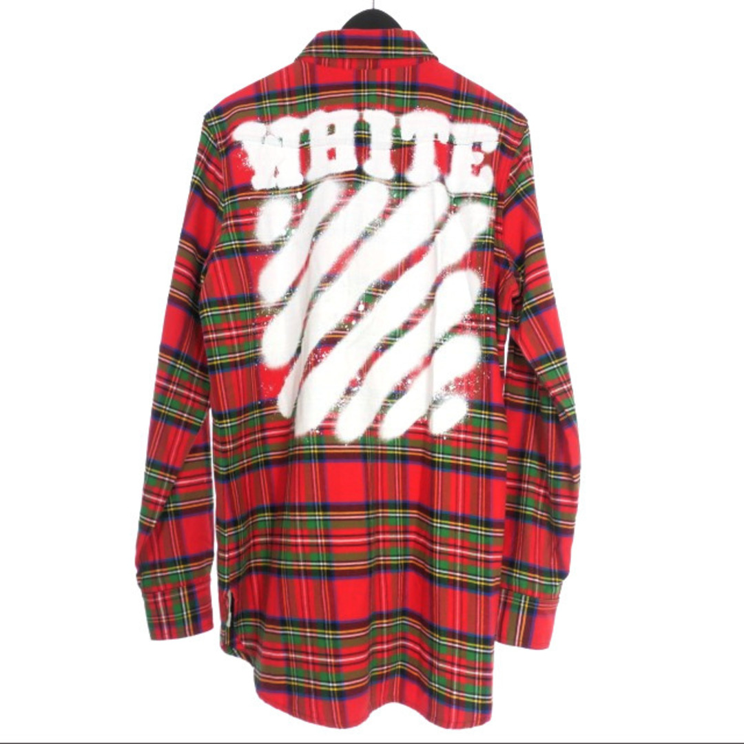 [希少]Offwhite spray check shirt オフホワイト