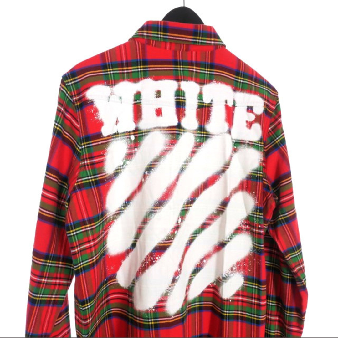 [希少]Offwhite spray check shirt オフホワイト