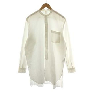 18ss 美品 コモリシャツ　バンドカラー　白　comoli