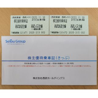 西武ホールディングス　株主優待乗車証(きっぷ)2枚(鉄道乗車券)