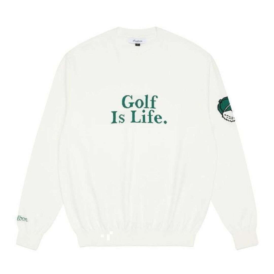 MLXLグリーンマルボン ゴルフ カットソー セーター メンズウェア ニット 薄手【M～XL】