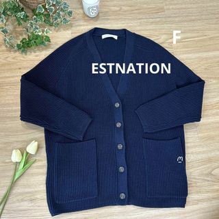 ESTNATION - 美品 ESTNATION モヘヤVネック2WAYカーディガントップスの