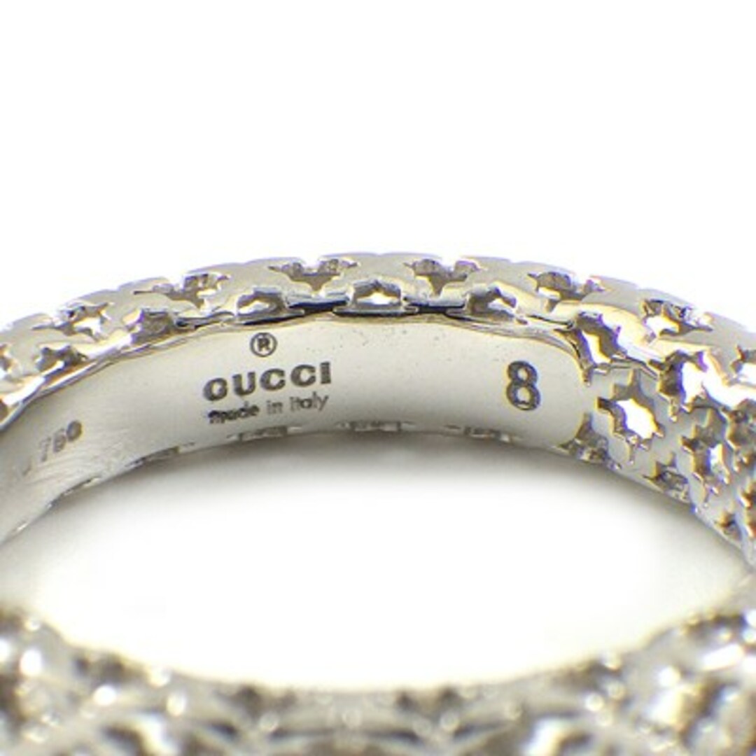 Gucci(グッチ)のグッチ GUCCI リング ディアマンティッシマライト K18WG 7.5号 / #8 【中古】 レディースのアクセサリー(リング(指輪))の商品写真