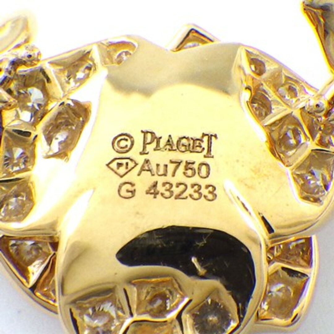 約20mmチェーン長さピアジェ PIAGET ローズピンクオパール ダイヤモンド フラワーペンダント ネックレス  K18PG ジュエリー