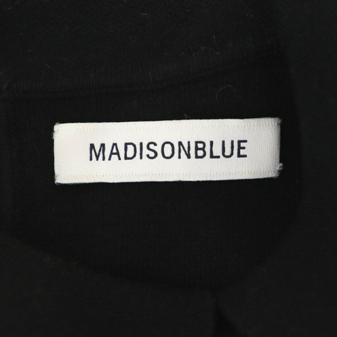 MADISONBLUE(マディソンブルー)のマディソンブルー ポロネック ニット セーター 長袖 01 黒 ブラック レディースのトップス(ニット/セーター)の商品写真