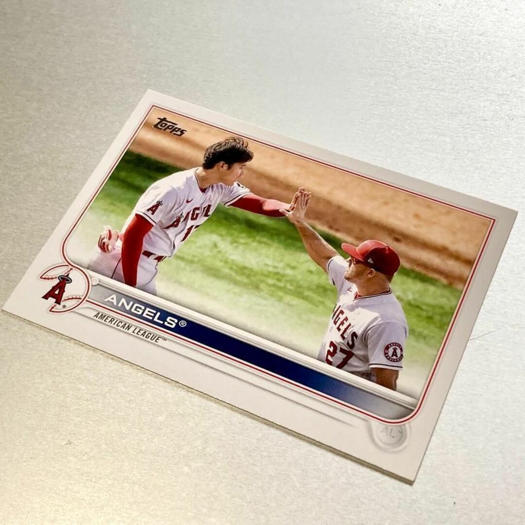 MLB(メジャーリーグベースボール)の大谷翔平 マイクトラウト トラウタニ topps カード #159 エンタメ/ホビーのトレーディングカード(シングルカード)の商品写真