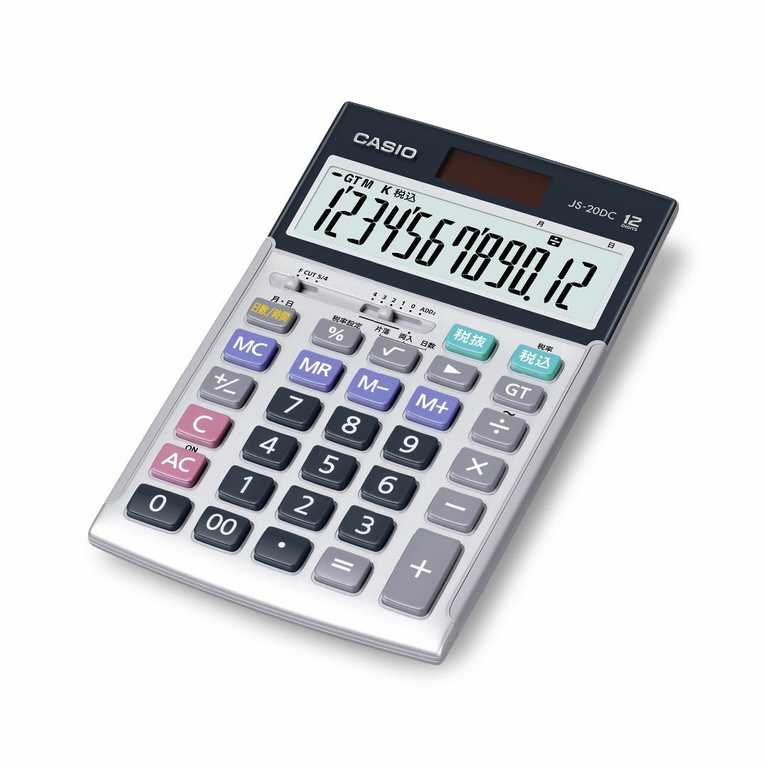 カシオ 本格実務電卓 12桁 日数&時間計算 ジャストタイプ シルバー JS-2オフィス用品