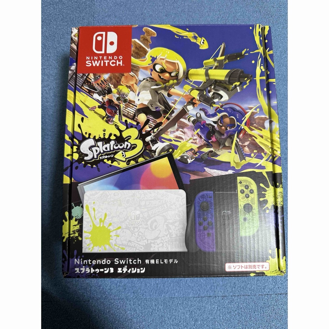 Nintendo Switch(ニンテンドースイッチ)の【美品】 Nintendo Switch スプラトゥーン3　エディション　本体 エンタメ/ホビーのゲームソフト/ゲーム機本体(家庭用ゲーム機本体)の商品写真