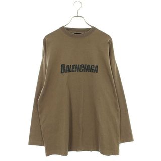 バレンシアガ(Balenciaga)のバレンシアガ  23SS  681046 TNVL1 ダメージ加工ロゴプリント長袖カットソー メンズ 1(Tシャツ/カットソー(七分/長袖))