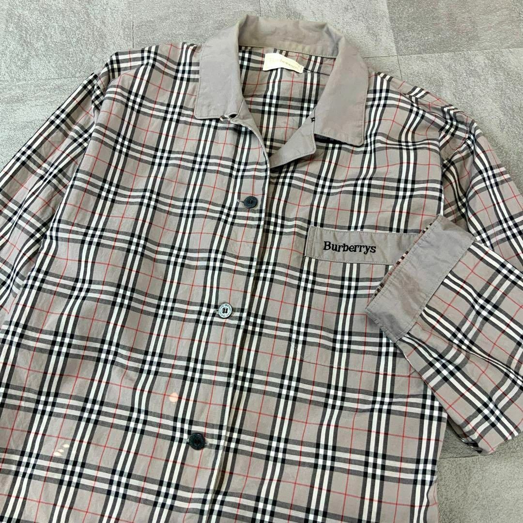 BURBERRY(バーバリー)の90‘s Burberry バーバリー ノバチェック プリズンシャツ グレー メンズのトップス(シャツ)の商品写真