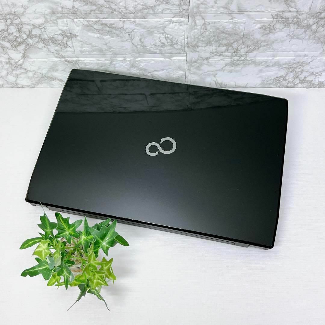 富士通 - ✨初心者すぐ使えるオフィスカメラ付✨薄型黒LIFEBOOKノート