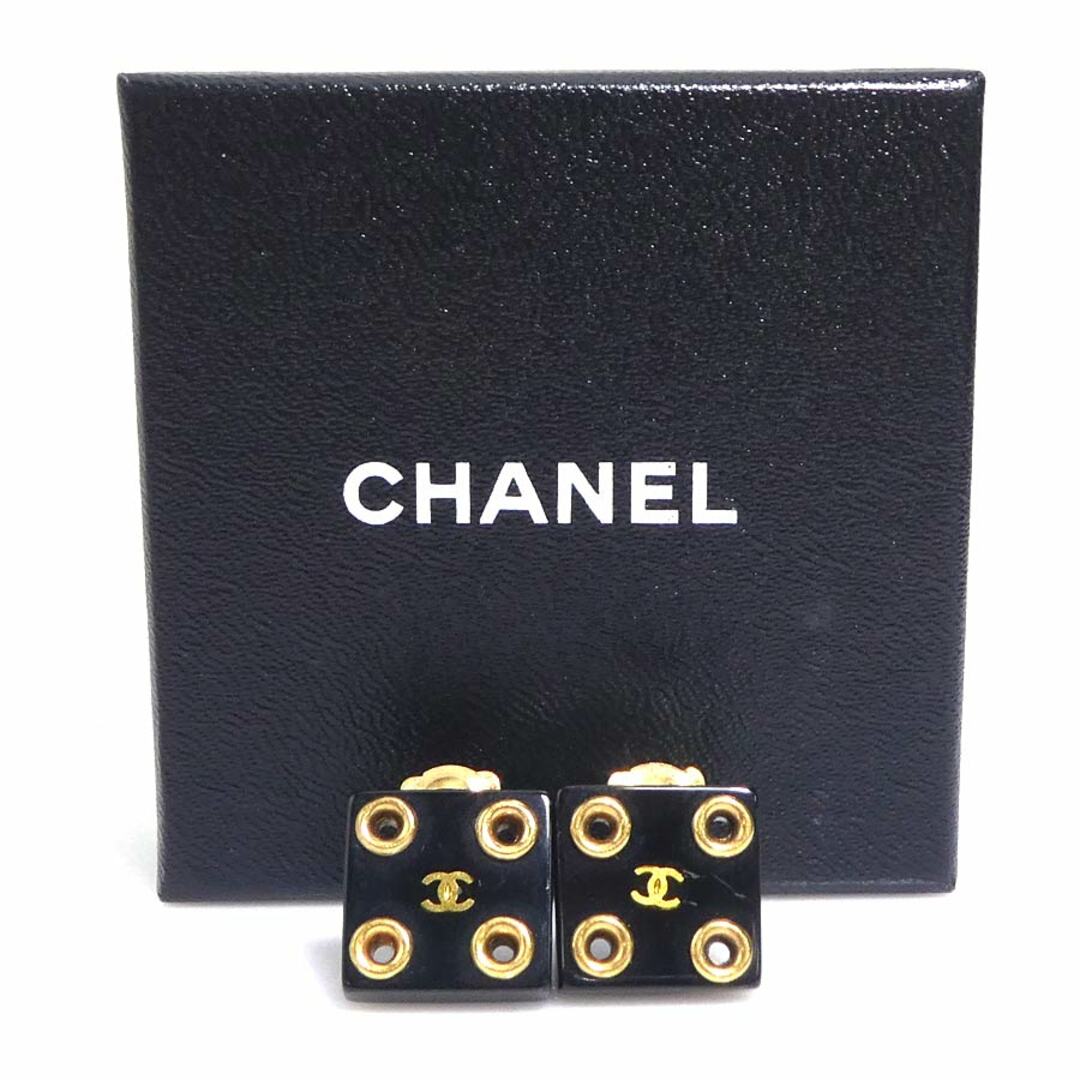 ブラックゴールドシャネル CHANEL イヤリング ココマーク プラスチック/メタル ブラック/ゴールド レディース 送料無料 e57352a