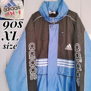 90s adidas トラックジャケット 刺繍 バックロゴ マルチカラー1195
