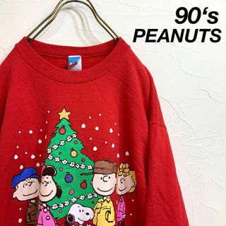 ビンテージピーナッツ(Vintage PEANUTS)の美品 90’s vintage PEANUTS X’mas スウェット(スウェット)