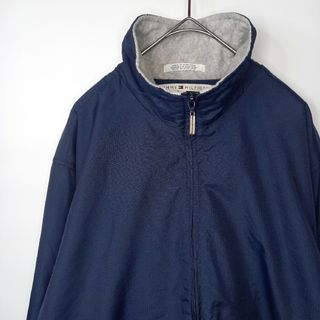 トミーヒルフィガー(TOMMY HILFIGER)の90s　トミーヒルフィガー　ナイロンジャケット　裏メッシュ　ネイビー　M/M(ナイロンジャケット)