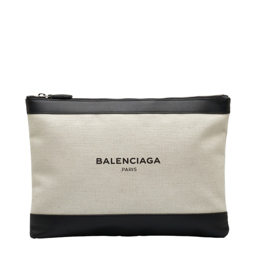 Balenciaga(バレンシアガ)のバレンシアガ ロゴ ネイビークリップM セカンドバッグ クラッチバッグ 420407 キャンバス レディース BALENCIAGA 【219-26002】 レディースのバッグ(クラッチバッグ)の商品写真