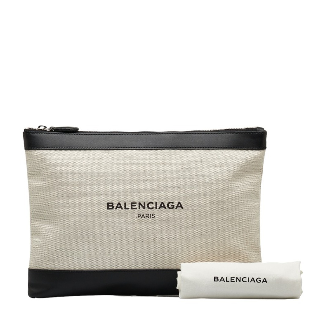 Balenciaga(バレンシアガ)のバレンシアガ ロゴ ネイビークリップM セカンドバッグ クラッチバッグ 420407 キャンバス レディース BALENCIAGA 【219-26002】 レディースのバッグ(クラッチバッグ)の商品写真