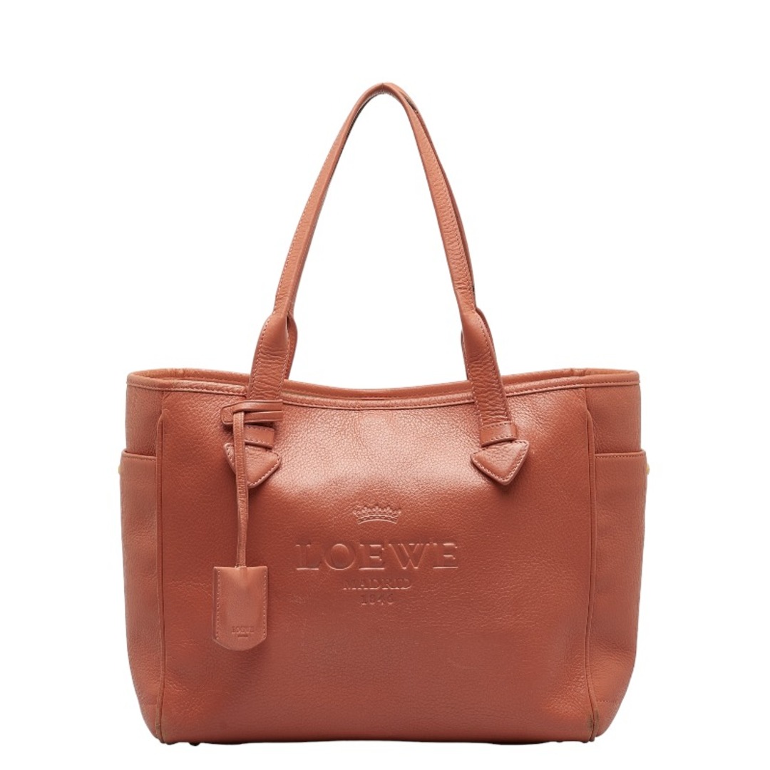 ロエベ ロゴ トートバッグ レザー レディース LOEWE 【219-26013】約19cm開閉式