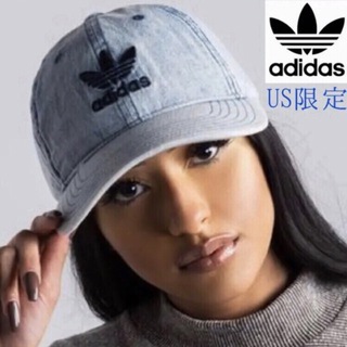 アディダス(adidas)のレア【新品】アディダス USA  レディース デニム キャップ ブルー(キャップ)