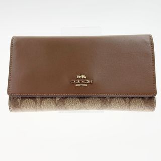 コーチ(COACH)の〇〇COACH コーチ 三つ折り長財布 F88024 ブラウン(財布)