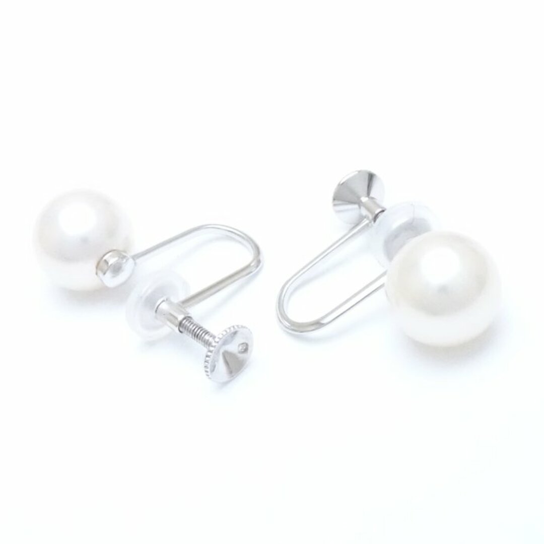 MIKIMOTO ミキモト パール ネックレス & イヤリング 2点セット 真珠7～7.5ミリ K18WG  ホワイトゴールド/290773【中古】【BJ】