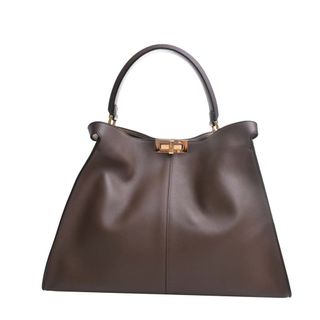 フェンディ(FENDI)の【中古】FENDI フェンディ レザー ピーカブー エックスライトラージ ハンドバッグ 8BN304 ブラウン by(その他)