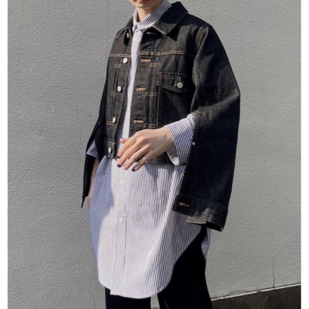 CLANE(クラネ)のCLANE  BELL SLEEVE COMPACT JEAN JACKET レディースのジャケット/アウター(Gジャン/デニムジャケット)の商品写真