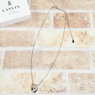 ランバンオンブルー(LANVIN en Bleu)の未使用 ランバンオンブルー ☆ ホースシュー ビジュー ネックレス 馬蹄モチーフ(ネックレス)