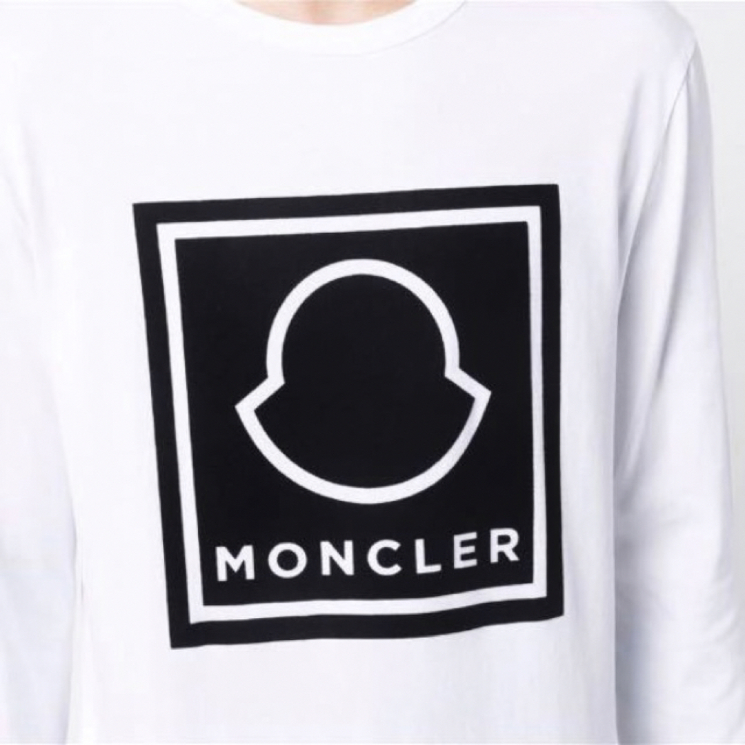 MONCLER(モンクレール)の★希少★最新作 MONCLER 長袖Tシャツ Ｌ　ロンT モンクレール ホワイト メンズのトップス(Tシャツ/カットソー(七分/長袖))の商品写真