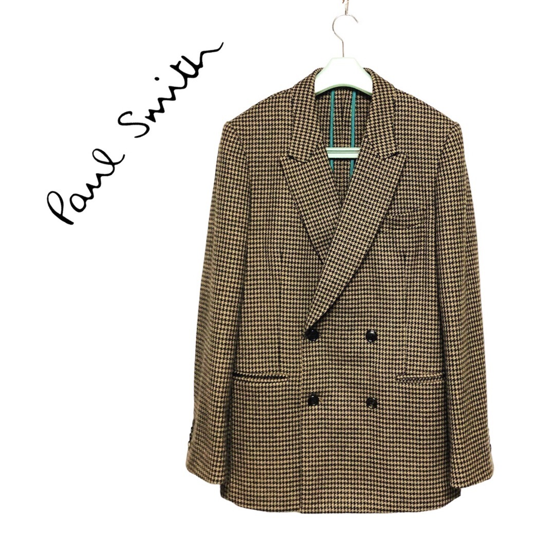 Paul Smith(ポールスミス)の【美品】Paul Smith 千鳥格子　ダブルブレストテーラードジャケット メンズのジャケット/アウター(テーラードジャケット)の商品写真