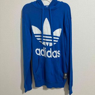 アディダス(adidas)のアディダス ニット パーカー フード付き  XS 美品(パーカー)