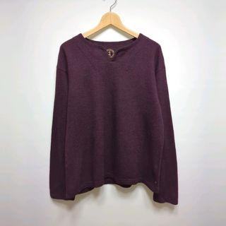 美品homspun✨ホームスパン 天竺 クルーネック 十分袖 ロングTシャツ