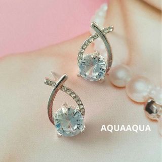 Pure♡贅沢一粒クリスタルジュエリーピアス(ヘッドドレス/ドレス)