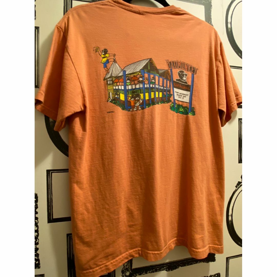 Tシャツ　オレンジモンキー　US(アメリカ)古着　ヴィンテージ メンズのトップス(Tシャツ/カットソー(半袖/袖なし))の商品写真
