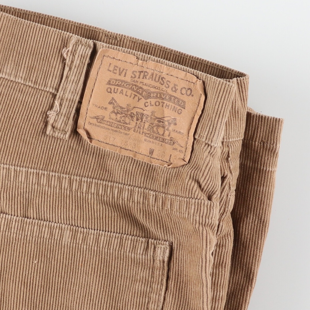 80年代 リーバイス Levi's 517-1523 ブーツカット コーデュロイパンツ USA製 メンズw36 ヴィンテージ /eaa393149ワンポイント無地生産国