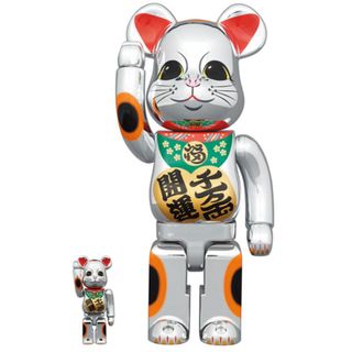 メディコムトイ(MEDICOM TOY)のBE@RBRICK 招き猫 開運・千万両 銀メッキ 100％ & 400％(その他)