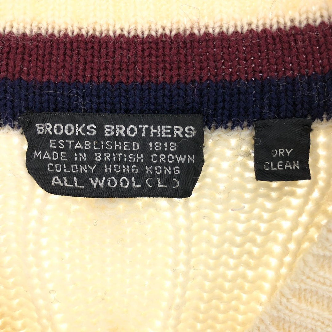 Brooks Brothers(ブルックスブラザース)の古着 80年代 ブルックスブラザーズ Brooks Brothers チルデンニットセーター メンズL ヴィンテージ /eaa393091 メンズのトップス(ニット/セーター)の商品写真