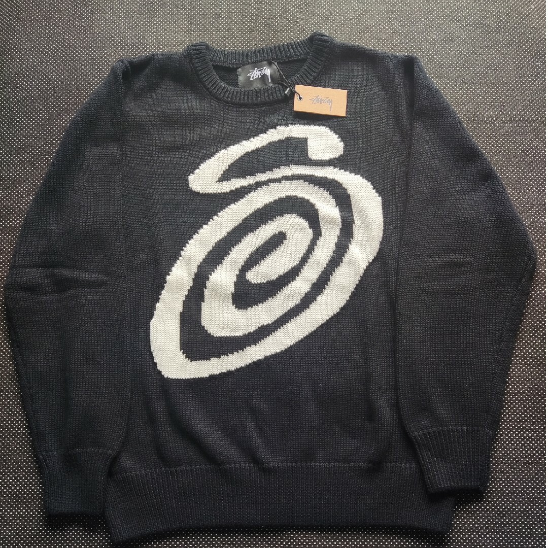 新品STUSSY Curly Logo  ニットセーター ユニセックス